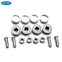 1ชุด Chrome Anti-Theft Screws รถป้ายทะเบียน Bolts Frame Screws