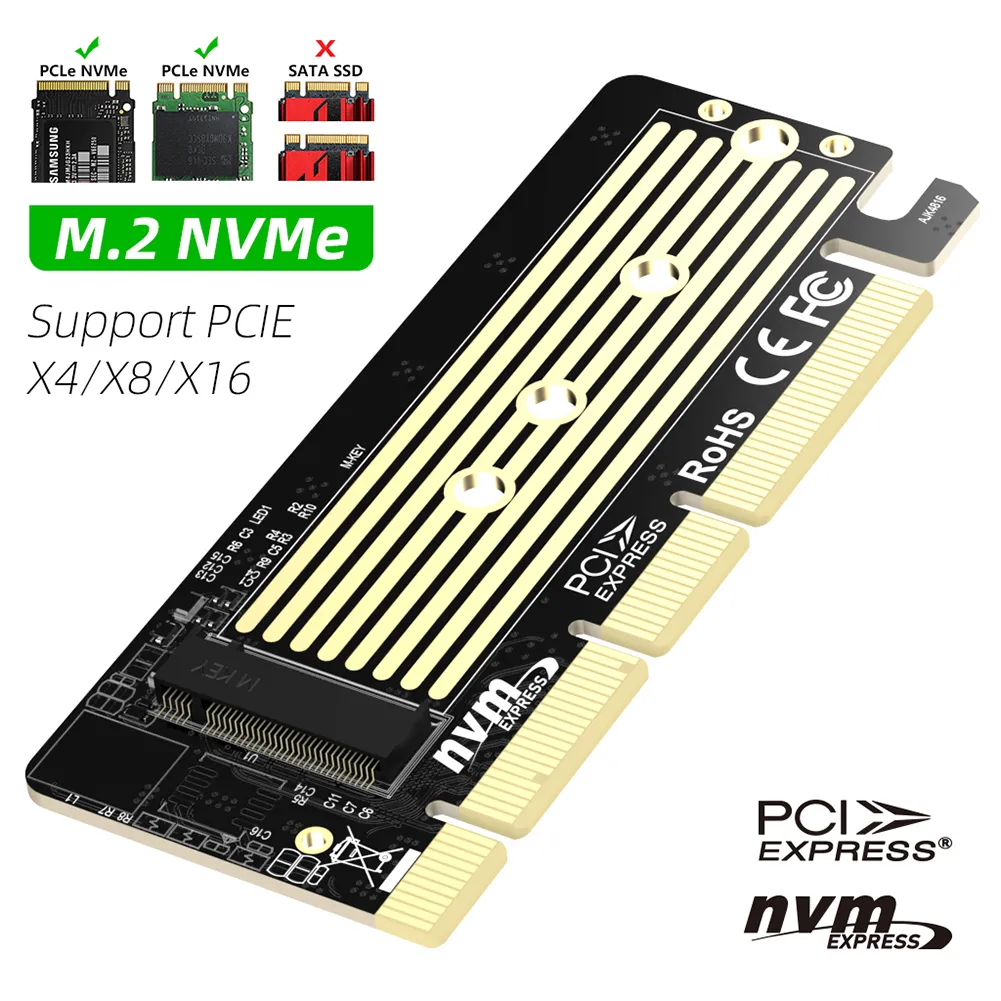 Bộ Chuyển Đổi  PCI-E NVMe SSD Sang PCIe  X4/X8/X16 Bộ Chuyển Đổi SSD  PCI Express 32Gbps 