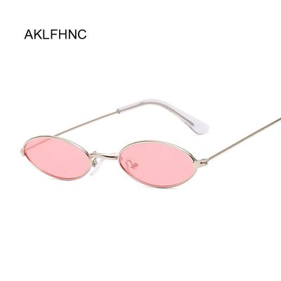 Small Frame Black Shades Round Sunglasses Woman Oval Brand Designer Vintage Fashion Pink Sun Glasses Female Oculos De Sol Cycling Sunglasses