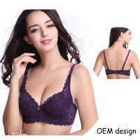 [A LIKE] OEM ผู้หญิงเซ็กซี่ Underwire เบาะขึ้น EmbroideryBra 32 34 36 38 40 B ถ้วยบราเซียยกทรง