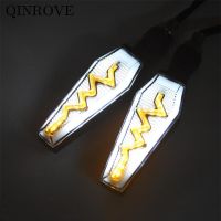 ▨ Motorcycle Accessories LED Turn Signal 10MM ABSB Blinker Indicator Lamp Universal For Kawasaki Z250 Z650 Z750 Z800 ER6N Honda