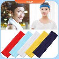 GAIYUAN 1PC เครื่องประดับผม สำหรับผู้หญิง หมวกโยคะ สีทึบ ที่คาดผมโยคะ ที่คาดผมสำหรับเล่นกีฬา ยางยืด