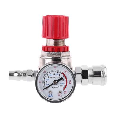 Air Compressor Pressure Regulator Switch Control Valve Gauge with Male Female Connector