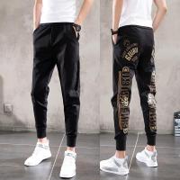 Yushu sportspants for men Loose Pants Mens Summer New Casual Pants Pants Fashion Legging Pants Embroidered Pants