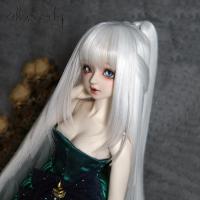 Allaosify วิกผม BJD ผมตรงยาวหลายสี1/3 1/6 1/4สีดำสีน้ำตาลสีขาวตุ๊กตาสีเครื่องประดับ