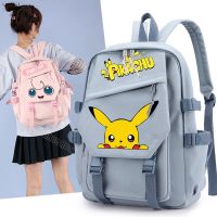 กระเป๋าเป้สะพายหลัง กระเป๋านักเรียน พิมพ์ลาย Pokemon Pikachu Gengar ขนาดใหญ่ จุของได้เยอะ คุณภาพสูง เหมาะกับให้เป็นของขวัญ สําหรับวัยรุ่น