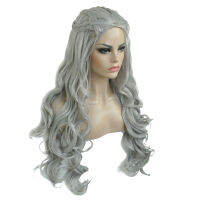 2021StrongBeauty Daenerys Targaryen Dragon Princess Cosplay Wig Halloween Costume Wigs Synthetic 32" in Net weight 500g