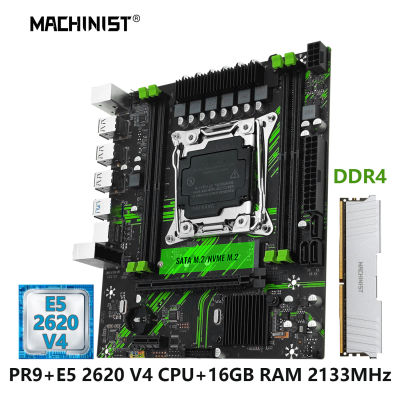MACHINIST X99 PR9 Motherboard Combo Set LGA 2011-3 CPU Kit Xeon E5 2620 V4 Processor +DDR4 16GB RAM Memory M-ATX NVME SATA M.2