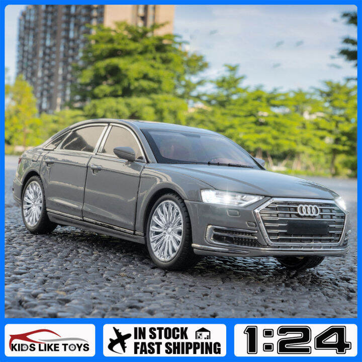 klt-1-24-audi-a8รถบรรทุกโมเดลรถยนต์ของเล่นอัลลอยโลหะ-diecast-สำหรับยานพาหนะ-kids-toys-งานอดิเรก