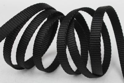 10mm wide heavy strength plus thick 2mm thick black polyester nylon webbing belt strap 10 yards a lot
