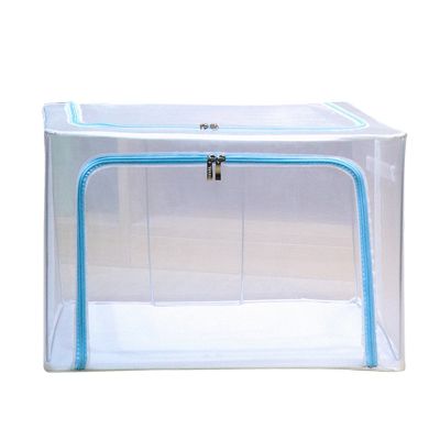 Cloth Clothes Steel Frame Transparent Storage Box Bed Sheet Blanket Pillow Shoe Rack Container Foldable Storage Case