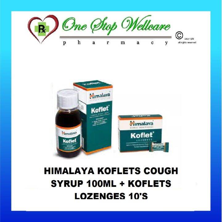 HIMALAYA KOFLET COUGH SYRUP 100ML + KOFLET LOZENGES 10'S Lazada