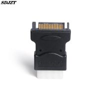 15Pin Sata Serial ATA Male to Molex IDE 4 Pin Female Hard Drive Adapter Power Cable Line Power Extension Power Cable Connector