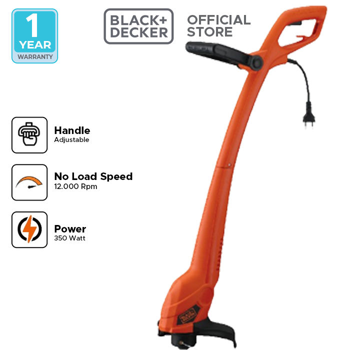 Black+Decker GL350L-B1 350W Grass String Trimmer with Adjustable Handle