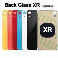 รูใหญ่สำหรับหลัง iPhone XR หน้าจอโทรศัพท์ฝาหลังปิดโทรศัพท์เคสปลอกหุ้มช่องหลังอะไหล่เปลี่ยนพร้อมเทป3M พร้อมโลโก้