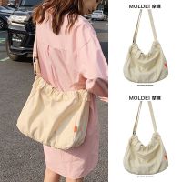 Summer Japanese Lazy Wind Casual Messenger Canvas Bag Female 2023 New Large-capacity Commuter Shoulder Tote Bag 【QYUE】