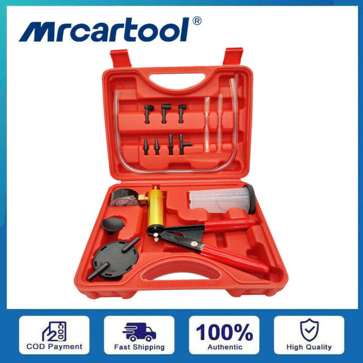 MRCARTOOL Manual Brake Bleeder Vacuum Pump Kit Vacuum Pump Tester Tools