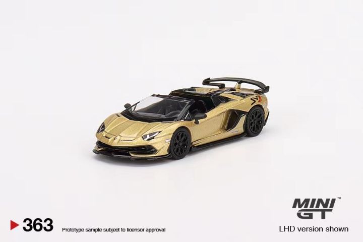 MINIGT 1:64 Lamborghini Aventador SVJ Xe Dừng Trên Đường Oro Elios  MGT00363-L LHD 