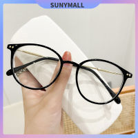 SUNYMALL ตัวกรองแสงสีฟ้า แว่นตา แฟชั่น กรอบกลม แว่นตาสำหรับผู้หญิงและผู้ชาย ป้องกันรังสี แว่นตาคอมพิวเตอร์ แว่นคู่