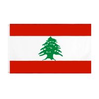 3x5ft  Free Shipping Stock Green Tree Lebanese Lebanon Flag