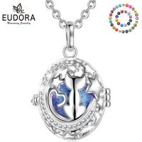 Eudora 18 mm Copper animal Cage Star Cat Pendant necklace Harmony egg harmony bola chime ball pregnancy Jewelry K378