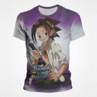 เสื้อยืดแฟชั่นสบายๆการ์ตูน Shaman King พิมพ์3D อะนิเมะฤดูร้อนใหม่ streetwear เด็กผู้หญิงแขนสั้นชาย FEMALE