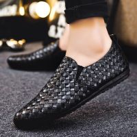 Men Casual Shoes Fashion Light Men Loafers Moccasins Breathable Slip on Black Driving Shoes Plus Size Zapatillas Hombre 2023