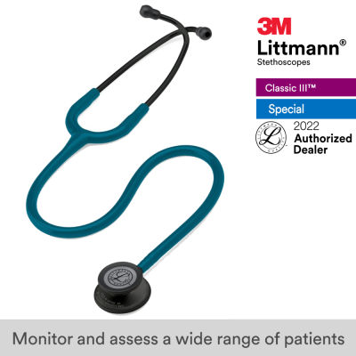 3M Littmann Classic III Stethoscope, 27 inch, #5867 (Navy Blue Tube, Black-Finish Chestpiece, Stainless Stem &amp; Eartubes)