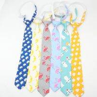 Cotton Kids Colorful Tie 5cm Width Duck Dog Fruit Floral Ties Boy Children Necktie Slim Skinny Cravate Narrow Thick Neckties