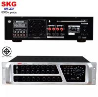 แอมป์ขยายเสียง skg เครื่องแอมป์ขยายเสียงกลางแจ้ง 8000w pmpo. รุ่น AV-331 (สีดำ-หน้าเงิน) จัดส่งฟรี เก็บเงินปลายทางได้