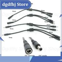 Dgdfhj Shop 18awg 10A 1-36v 2 way 1 male female to 2 male female DC Power supply adapter Cable 5.5mmx2.1mm Splitter connector Plug extension