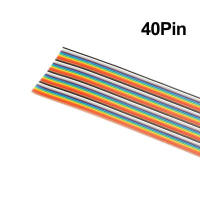 Arduino Pin Way DuPont ชุด5M 1ชุดขั้วต่อ1.27มม. มิเตอร์สีรุ้งบัดกรี10P แบนสำหรับสายเคเบิล20P วงจรไฟฟ้า Diy และชิ้นส่วน