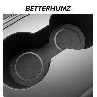 Fast ใหม่ BETTERHUMZ Alcantara สำหรับ Tesla รุ่น3รุ่น Y 2023-2019ถ้วยน้ำ Coaster Pad คอนโซลกลางผู้ถือรถจัดแต่งทรงผมสวิทช์