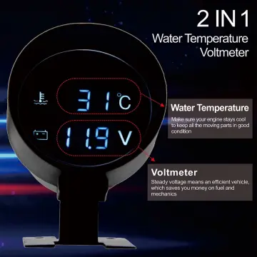 DC12V 24V Digital Meter -20~+100 Degrees Celsius Thermometer Dual display Temperature  Meter for Car/