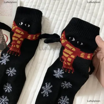 2pcs Magnetic Sucktion 3d Doll Couple Socks, Couple Holding Hands Funny  Socks, Mid-tube Cute Socks Funny Gifts For Women Men