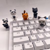 Unhappy Cute Cat Artisan Keycaps For Mechanical Keyboard While PBT Keycap