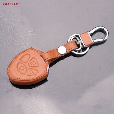 ❅✹ↂ 2 /3 Buttons Leather Straight Key Case Shell Cover For Toyota Camry Highlander Corolla Rav4 Land Cruis