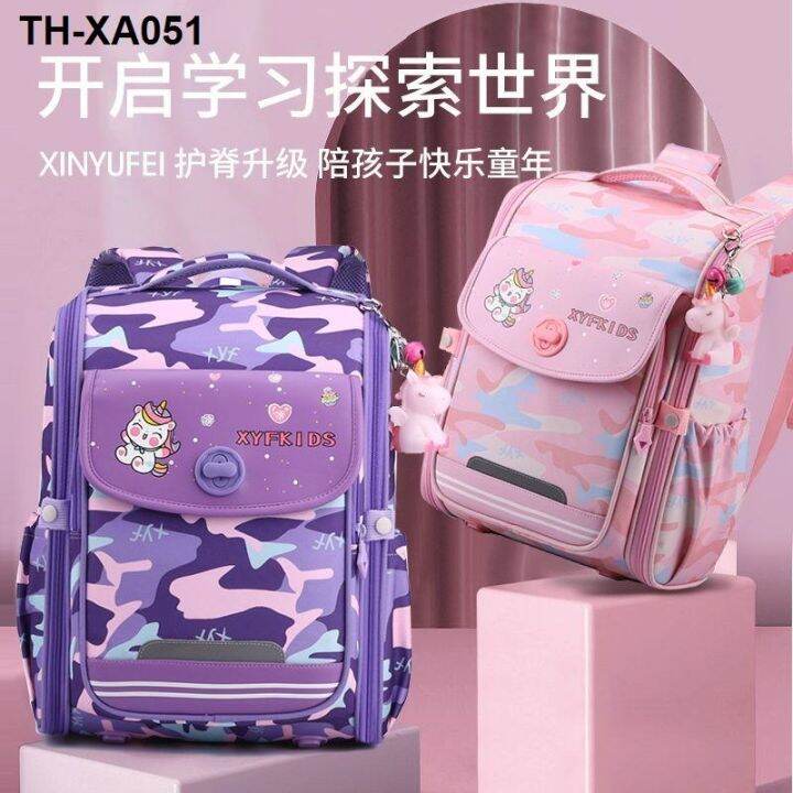 2023-new-childrens-schoolbag-primary-school-students-first-second-third-fourth-fifth-and-sixth-grade-girls-foreign-style-three-dimensional-spine-protection-backpack