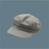 Short Brim Painter Hat Korean Version Spring Summer Newsboy Hat Unisex Outdoor Vintage Solid Color Peaked Cap Baseball Cap