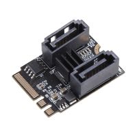 M.2 A Key E Key to SATA 3 Adapter JM582 Chips 2 Ports SATA III Revision Card Computers Accessories