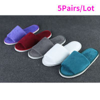 5 PairsLot Winter Cotton Slippers Men Women Disposable Ho Slippers Home Plush Slides Travel SPA ity Guest Footwear