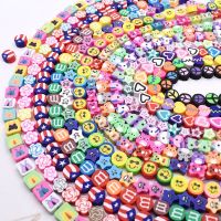 【CW】✙❇☼  10mm Polymer Clay Beads Smiling Face Loose Spacer Jewelry Making Necklace Kids 30/100pcs