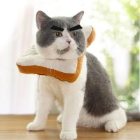 Adjustable Cat Recovery Elizabethan Collar Cute Toast Avocado Shape Protective Neck Cone After Surgery Cat Collar Kitten Bread