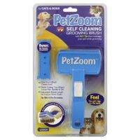 PetZoom Self Cleaning Grooming Brush แปรงหวีขน สำหรับ สุนัขและแมว หวีสบายเอาขนออกง่ายแค่กด