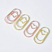 38mm Metal Material Star Heart Paper Clips Gold Color Kawaii Cute Bookmark Clip Office School Stationery Drop bookmark 20pcs