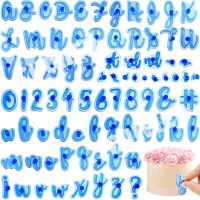 Cake Stamp Mould Alphabet Upper Lower Case Fun Fonts Number Letter Baking Mold Set for Cookie Fondant Cake Decoration Tool Bread Cake  Cookie Accessor