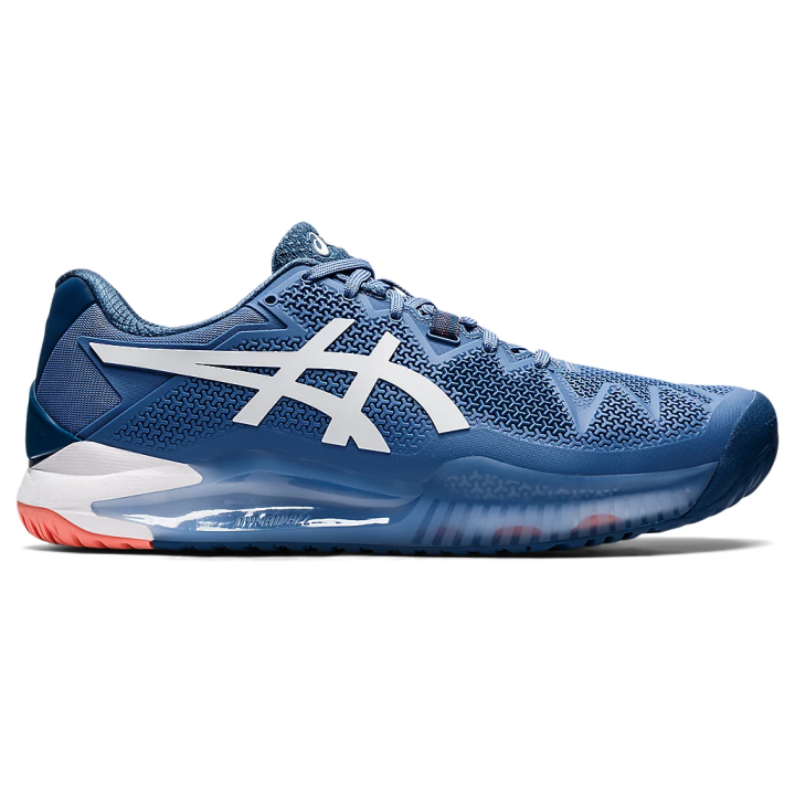 Chính Hãng] Giày Tennis Asics Gel Resolution 8 Clay-Blue Harmony/White |  