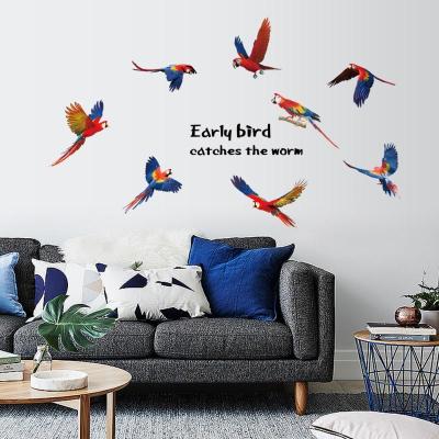 EARLY bird bathroom Wall Stickers for Kids Room poster vinyl Home Decor adesivo de parede Art Decals 3D DIY Wallpaper decoration