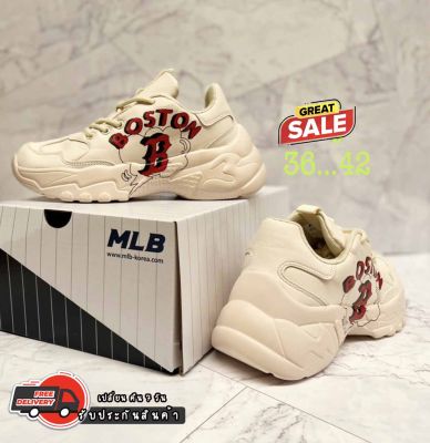 🔥รองเท้าแฟชั่นMLB Boston size 36-42 ☑️รองเท้าผ้าใบ รองเท้าแฟชั่นผู้หญิง รองเท้าลำลอง ประกันสินค้า