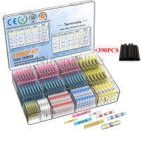 640PCS กันน้ำความร้อนหดก้นขั้วต่อ CRIMP SOLDER Seal สายไฟสายไฟ Splice TERMINAL ชุด Hot AIR GUN-iewo9238